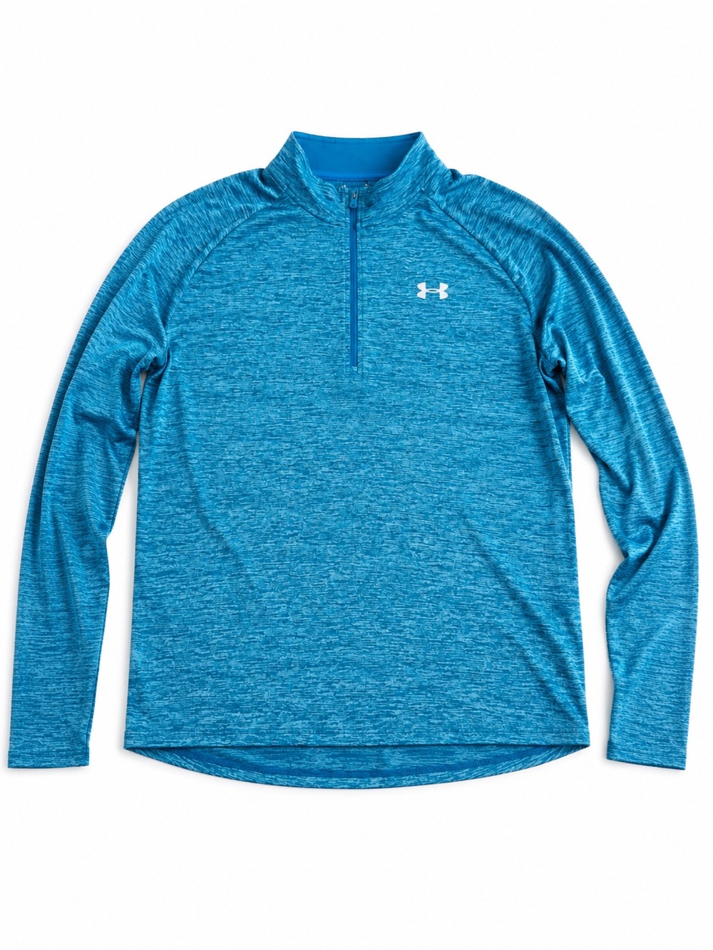 Under Armour Blue Heather Quarter-Zip Long Sleeve Pullover